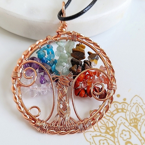 Rose gold Tree of Life Pendant NWT - Picture 2 of 2